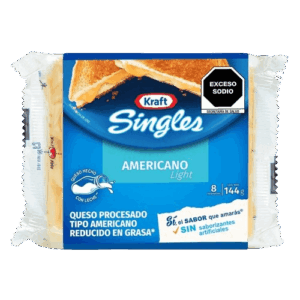 Fundido Americano Light Singles Kraft 144g