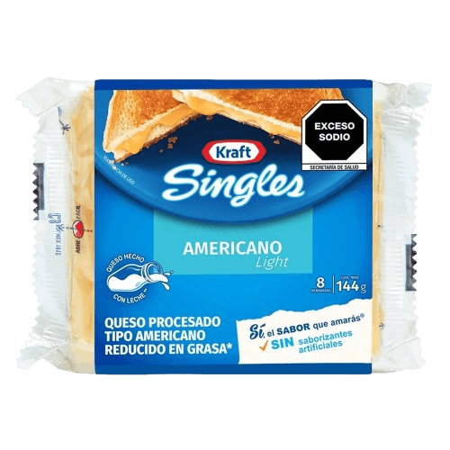 Fundido Americano Light Singles Kraft 144g