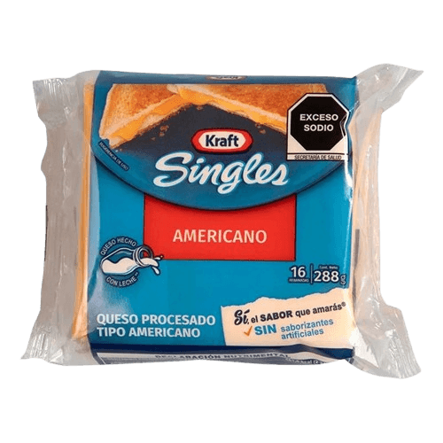 Fundido Americano Singles Kraft 288g