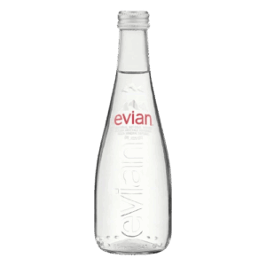 Agua Evian Natural en Botella de Vidrio 330ml