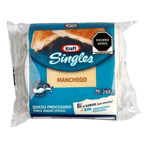 Fundido Manchego Singles Kraft 288g