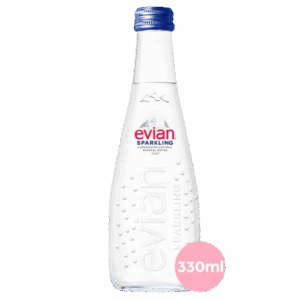 Agua Evian Mineral en Botella de Vidrio 330ml