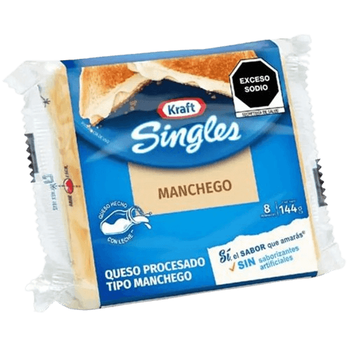 Fundido Manchego Singles Kraft 144g